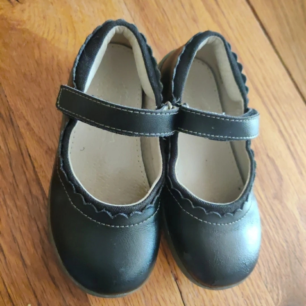 See Kai Run 11.5 Girl Black Mary Jane School Uniform Shoes Genuine Leather